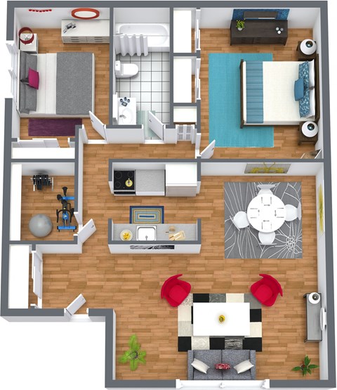 a floor plan of a house